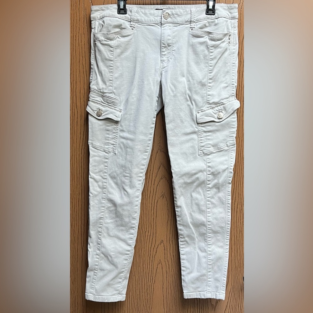 WHBM - 12 Regular - Skinny Leg, Embellished Khakis